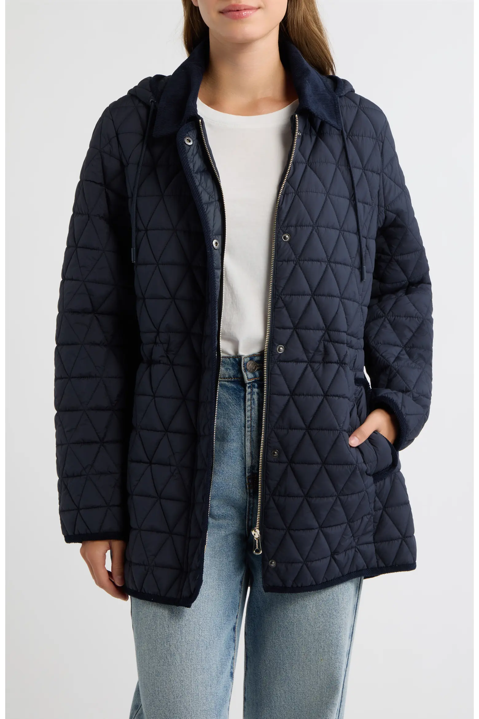 Bernardo, Quilted Hooded Jacket