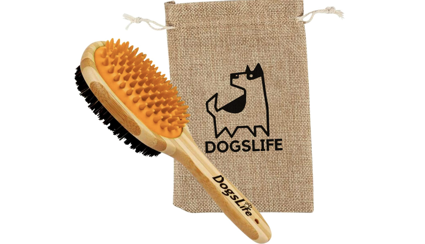 Bamboo dog grooming brush