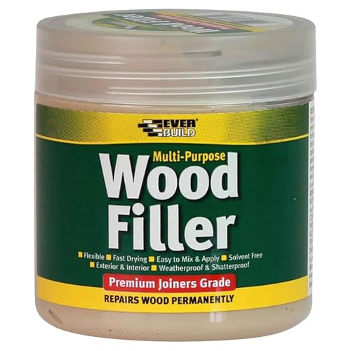 Everbuild Multipurpose Wood Filler &amp;ndash; Suitable for Indoor and Outdoor Use &amp;ndash; Sandable &amp;ndash; Dark Oak &amp;ndash; 250ml