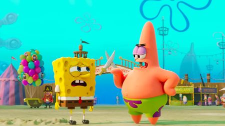 SpongeBob SquarePants and Patrick in The SpongeBob Movie: Search for SquarePants