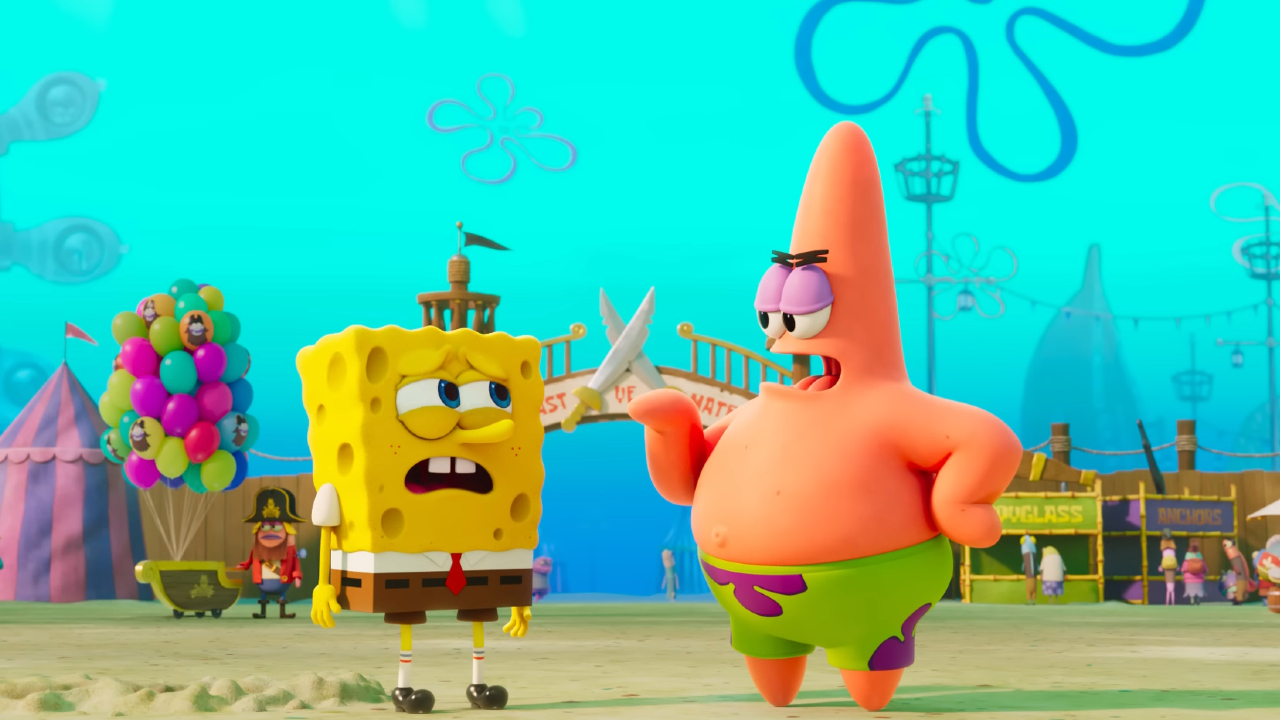 SpongeBob SquarePants and Patrick in The SpongeBob Movie: Search for SquarePants