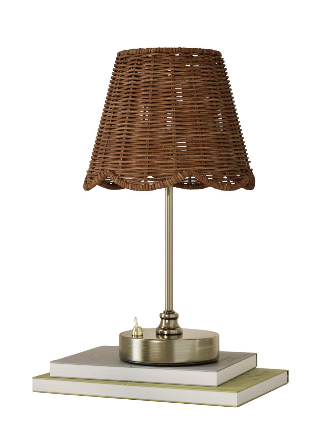 M&amp;amp;S, Wicker Scallop Rechargeable Table Lamp
