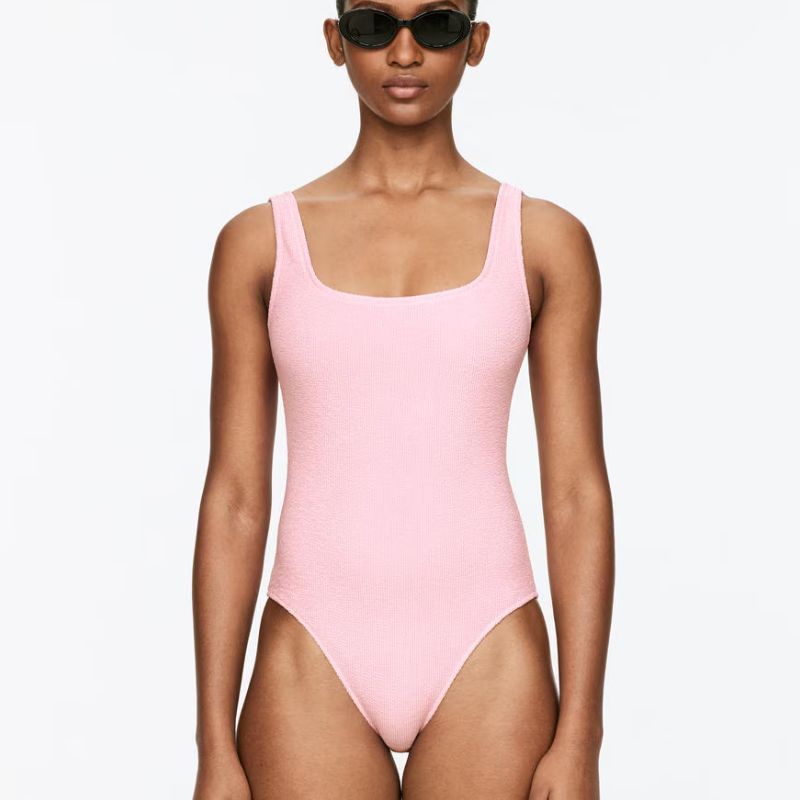pink swimsuit