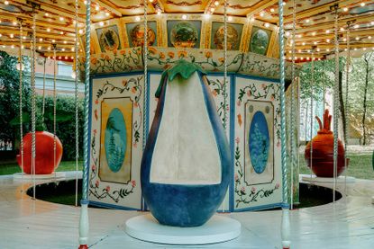 Laila Gohar Arket fashion collaboration merry-go-round installation Milan Design Week