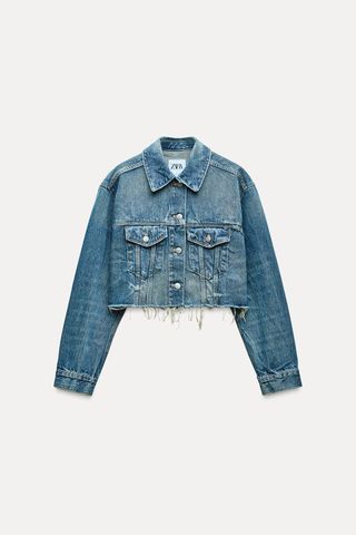 Trf Crop Denim Jacket