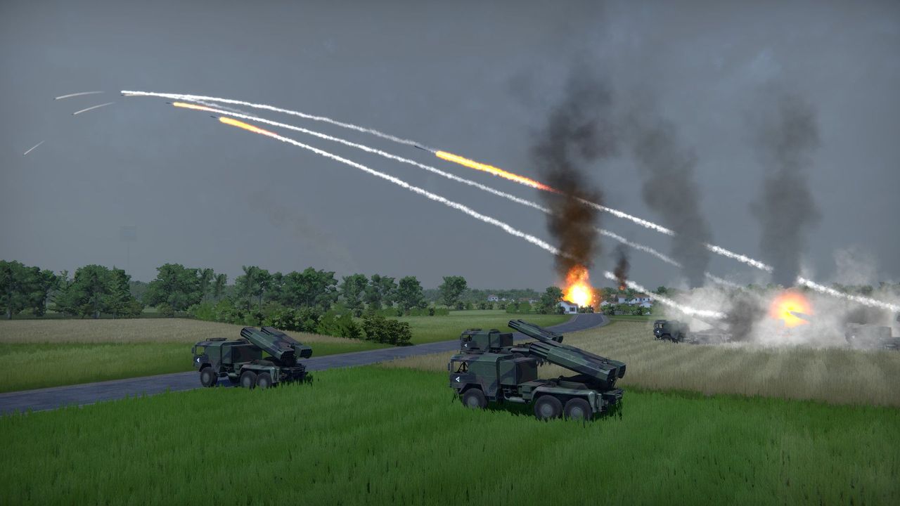 An image of warsaw pact and NATO forces fighting in the Cold War RTS Regiments.