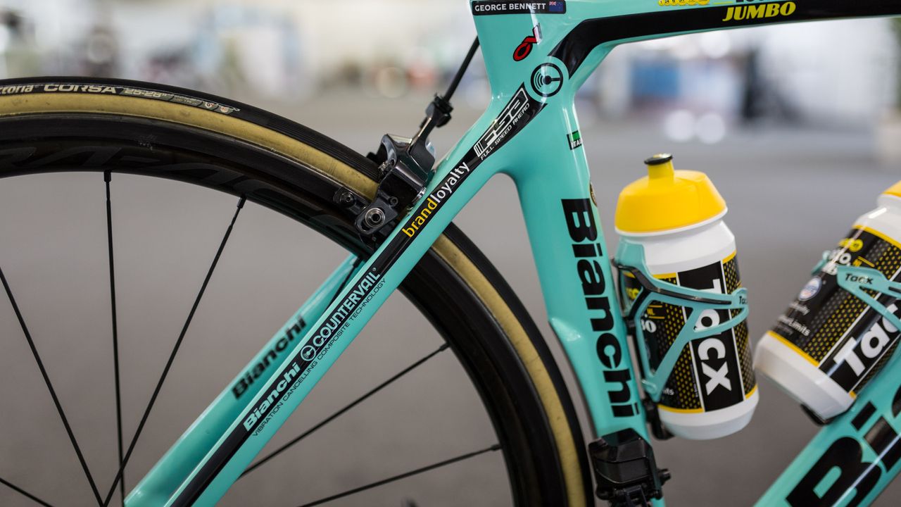 The Dutch team go heavy on the sponsor decals on the classic celeste finish