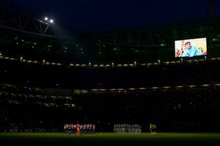 Juventus FC and Genoa CFC observed a moment of silence for Michele Scarponi before their Serie A football match on Sunday.