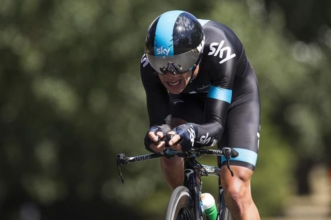 Richie Porte looked strong but his time was down on the days medalists