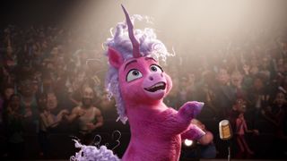 Thelma the unicorn belts out a song to an adoring crowd in her self-titled film, which is one of May's new Netflix movies