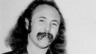 A portrait photograph of David Crosby in the 1970s