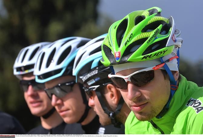 The Cycling Academy team presented by Peter Sagan
