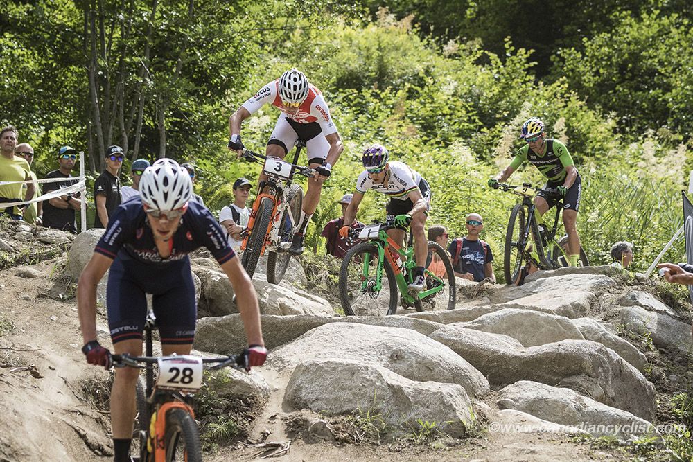 Luca Braidot (Ita) Centro Sportivo Carabinieri - Cicli Olympia, Mathieu van der Poel (Ned) Corendon-Circus, Nino Schurter (Sui) Scott-SRAM MTB Racing