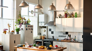 Kitchen with good lighting