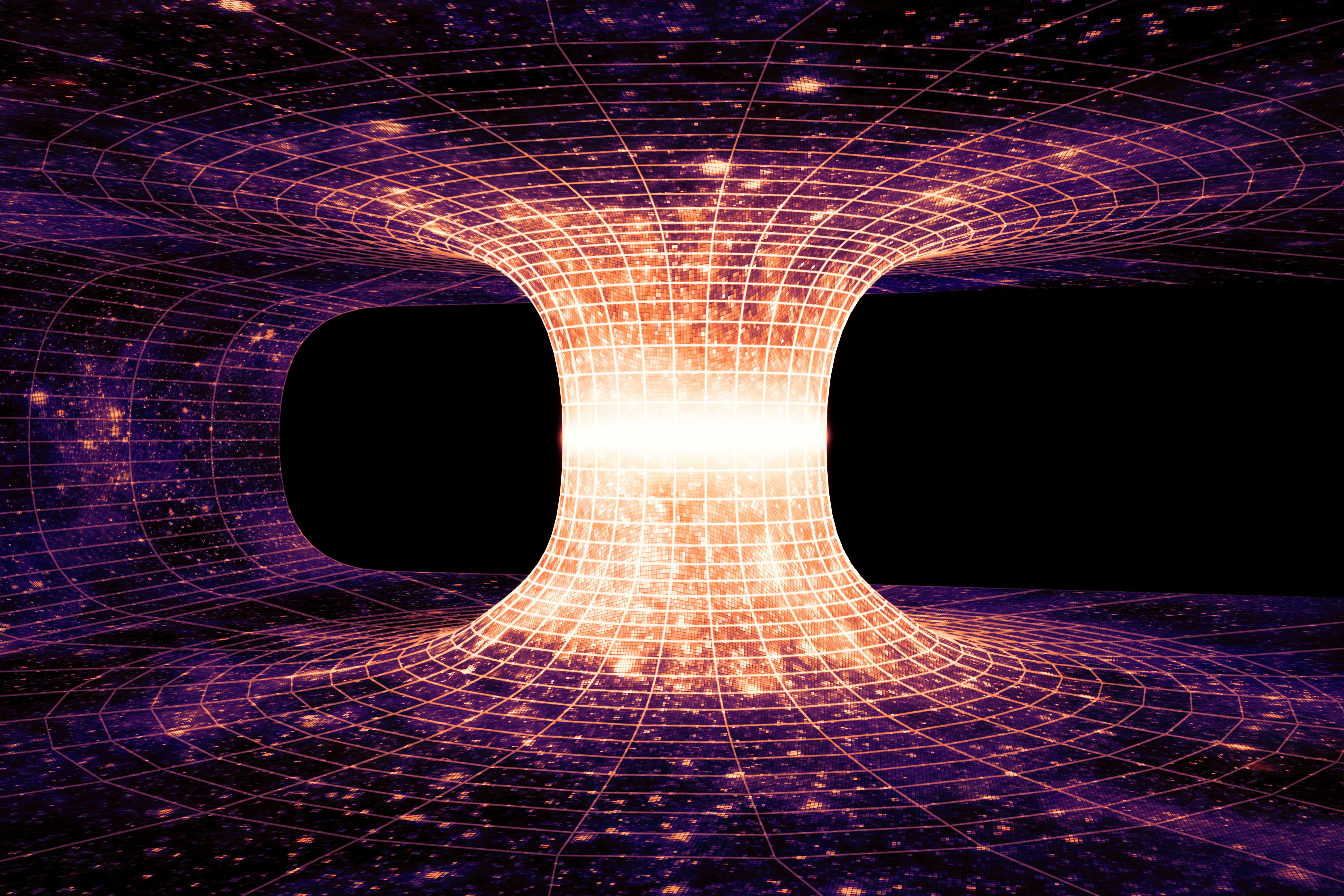 Graphic illustration of a wormhole 