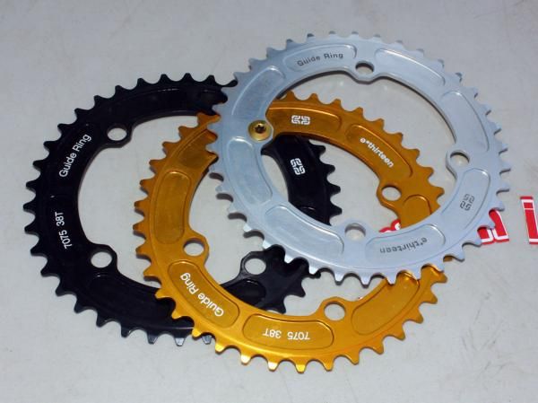 e13's Guiderings are specially shaped for use with chainguides.
