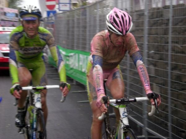 Ivan Basso and Vincenzo Nibali finish