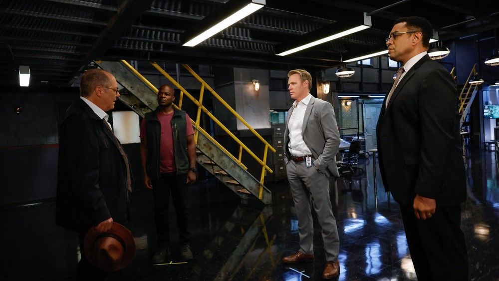 James Spader, Hisham Tawfiq, Diego Klattenhoff and Harry Lennix in The Blacklist