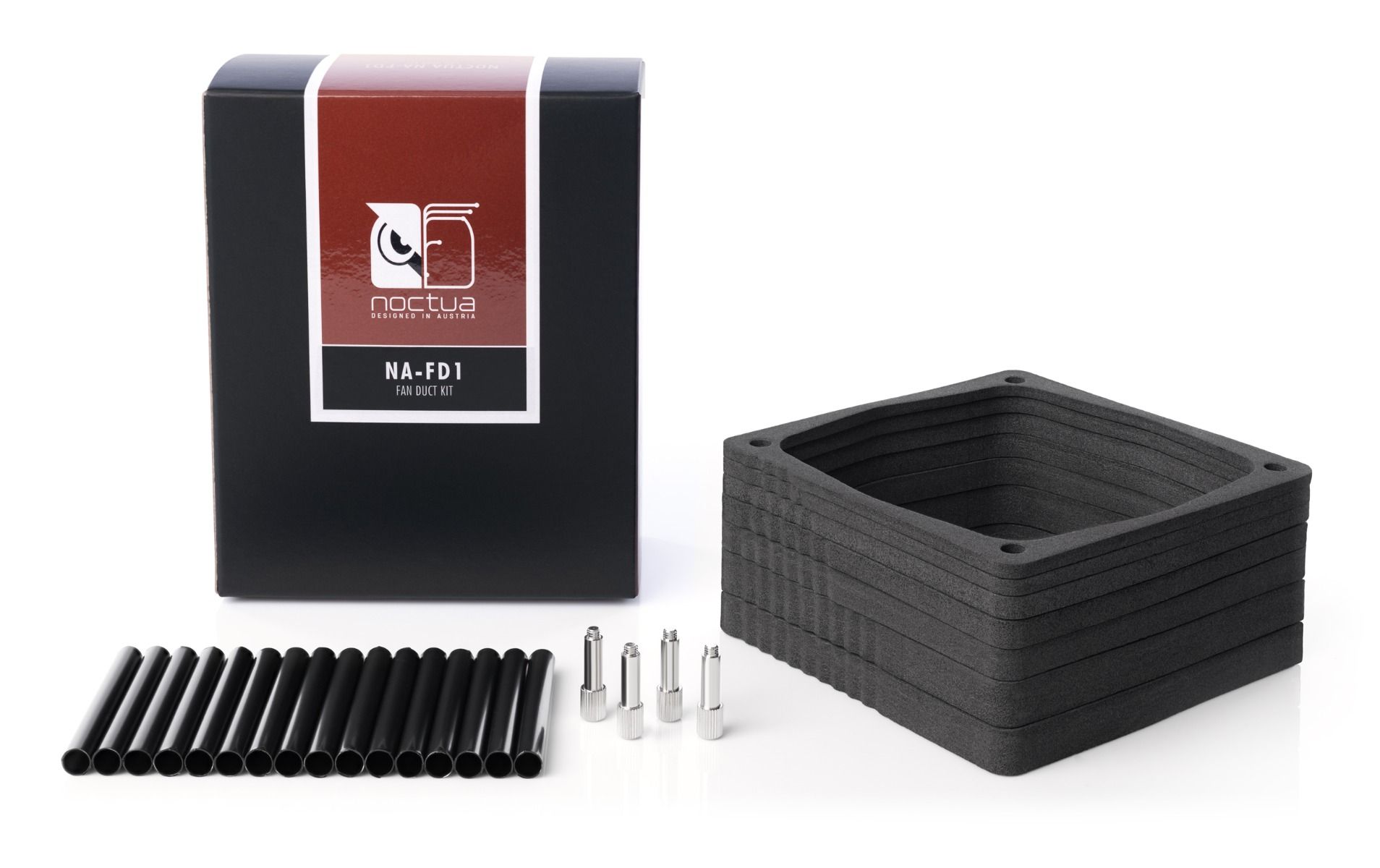 Press materials for the Noctua NH-L9i-17xx low-profile coolers and ND-FD1 fan duct kit.