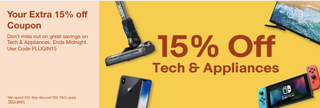 eBay 15% discount on tech products until midnight