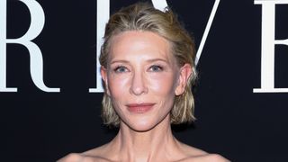 Cate Blanchett is pictured with a short, tousled bob whilst attending the Giorgio Armani Prive Haute Couture Fall/Winter 2024-2025 show as part of Paris Fashion Week on June 25, 2024 in Paris, France.