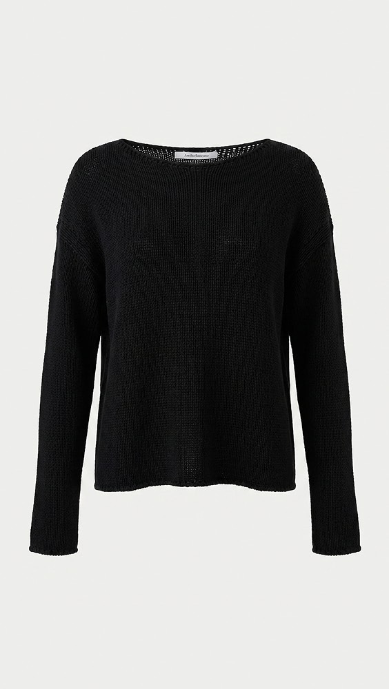 Draped Knit Sweater - Black