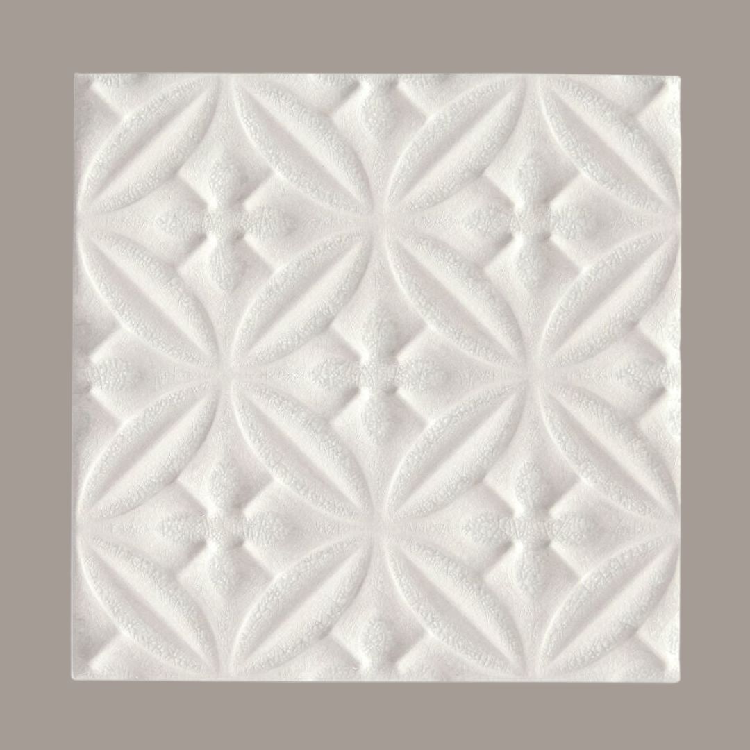 Fired Earth, Alhambra White Decor 15 X 15