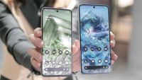 Pixel 8 and Pixel 8 Pro shown side by side