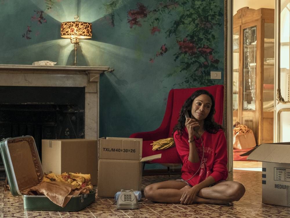 Eugenio Mastrandrea and Zoe Saldana in From Scratch