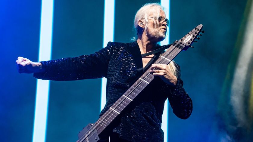 Nick Beggs performs with Howard Jones at The O2 Arena on March 24, 2024 in London, England