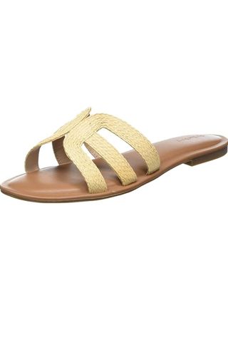 Monika Flat H-Band Slide Sandal by The Drop