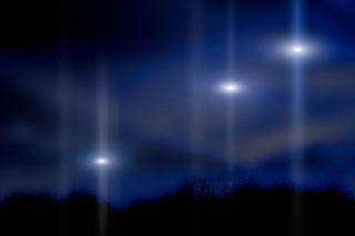 Glowing unidentified flying objects (UFOs).