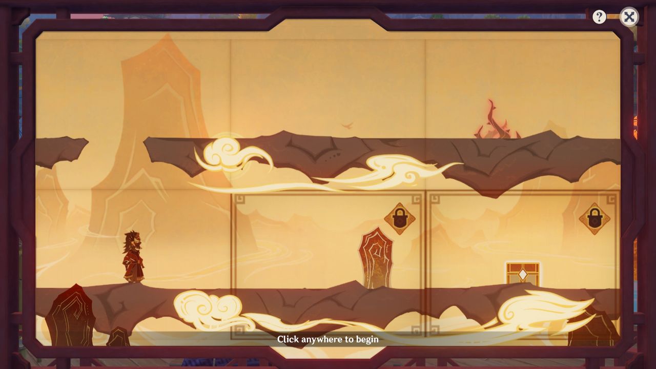 Genshin Impact Paper Theater - Over Mountains scene one