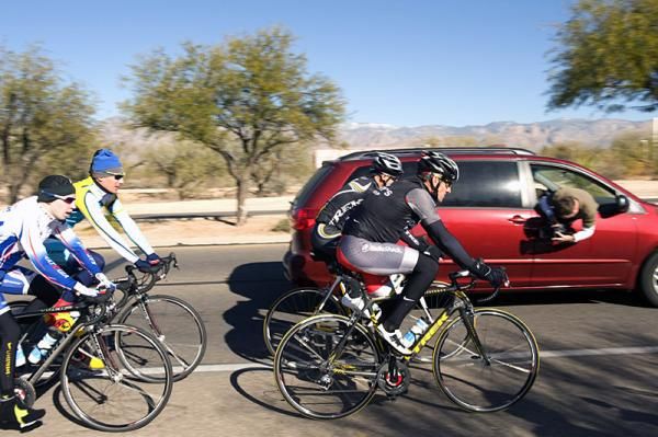 A video cameraman hanging out to film Lance.