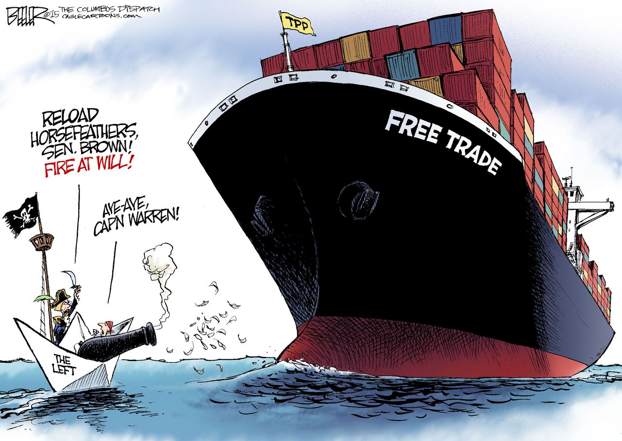 Political cartoon U.S. TPP Deal