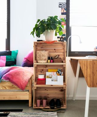 IKEA crate storage