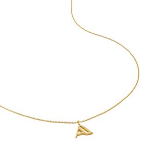 christmas gifts for her - gold necklace with A initial pendant