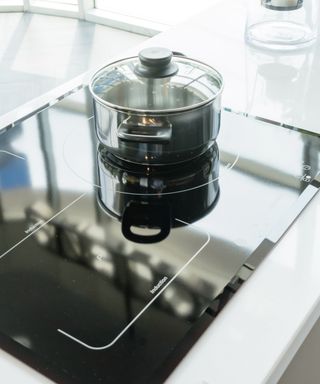 Induction cooktops in a kitchen