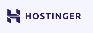 Hostinger logo on light purple background