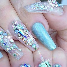 shiny mermaid nails
