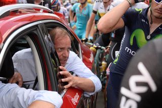 6 July 2015 102nd Tour de France Stage 03 : Anvers - Huy Race is neutralized for a big crash PRUDHOMME Christian (FRA) Race Direcotr Photo : Yuzuru SUNADA