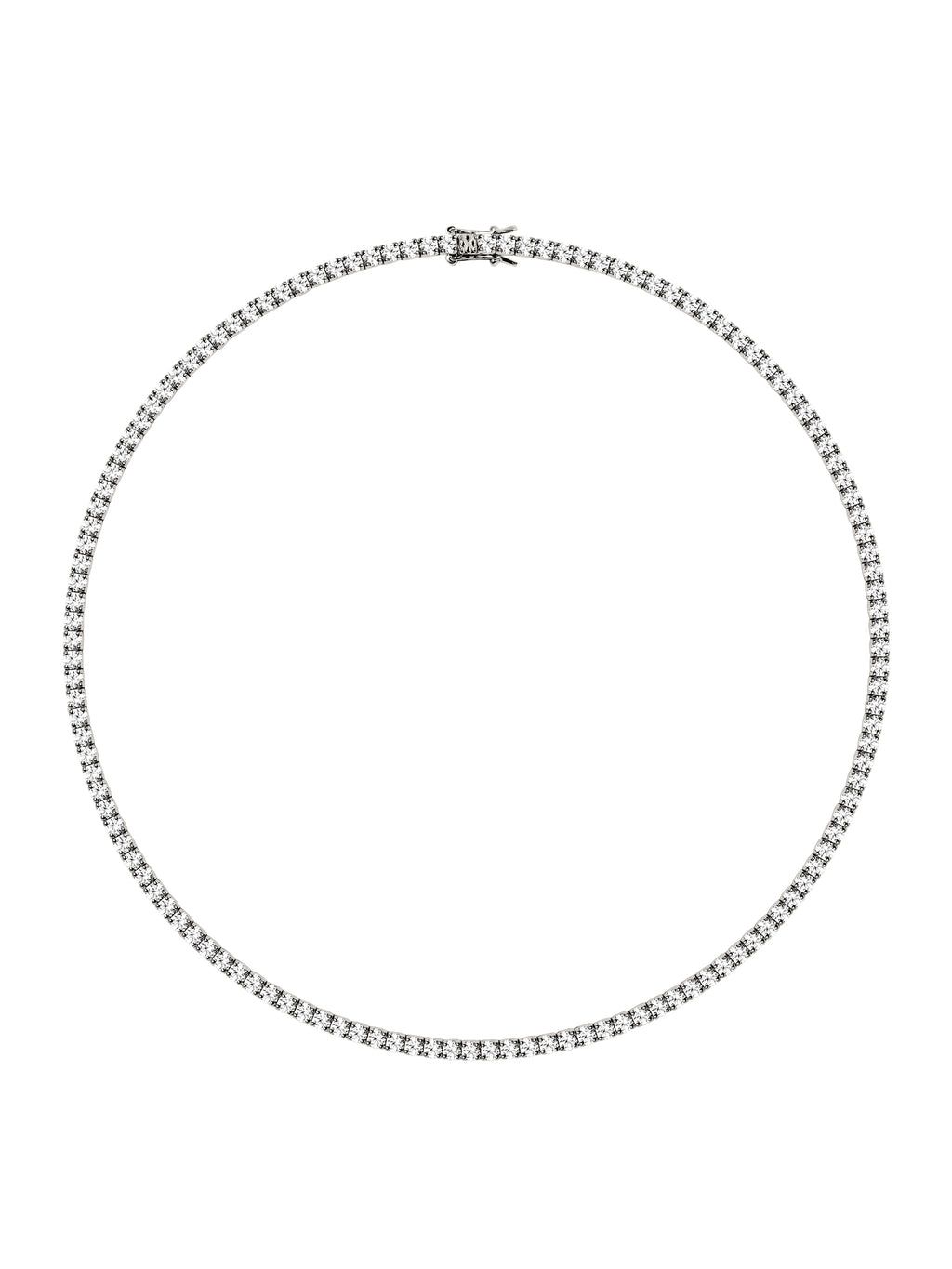 Kate RiviÈre Necklace in 3mm Lab White Sapphire, Sterling Silver