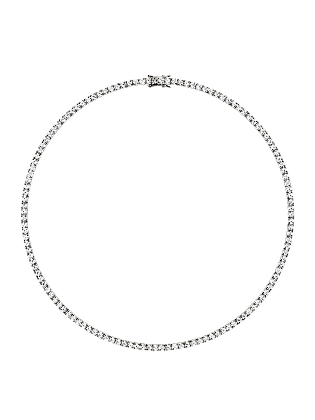 Kate Rivi&amp;Egrave;re Necklace in 3mm Lab White Sapphire, Sterling Silver