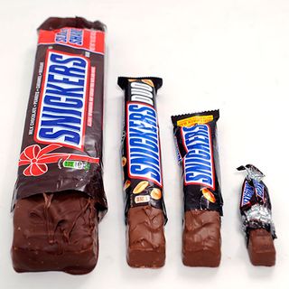 gaint brown snickers chocolate bars