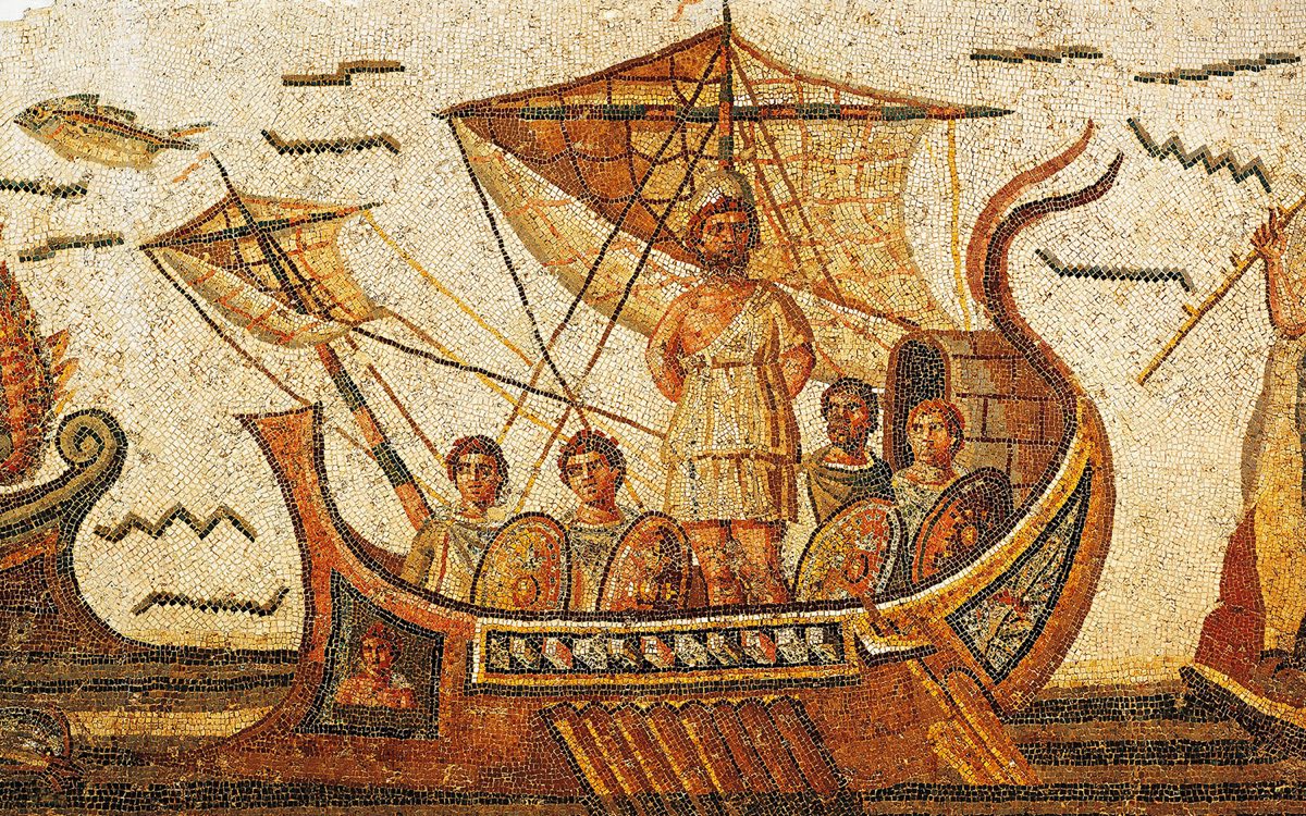 Odysseus mosaic.