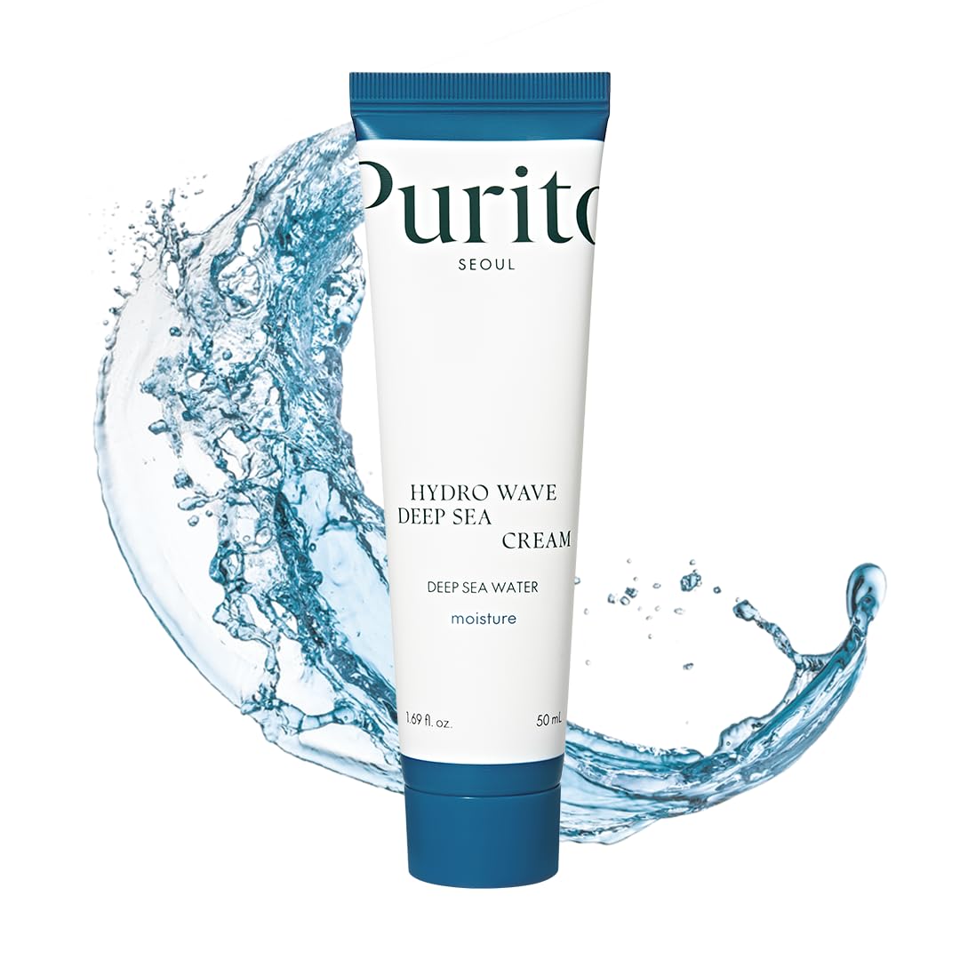 Purito Deep Sea Cream, Hydration, Lightweight, for All Skin Types, Daily Face Moisturizer, Vegan &amp;amp; Cruelty-Free, Korean Skin Care, 50ml 1.69fl.oz