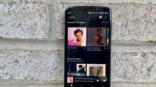Amazon Music Unlimited on a phone