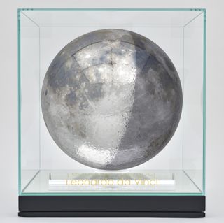 Rendering of Jeff Koons’ Moon Phases, metal sphere in clear case