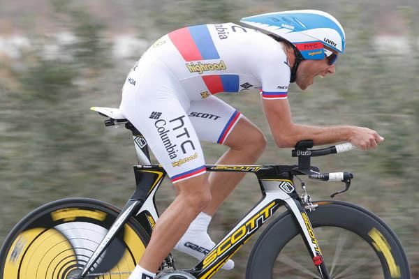 Czech time trial champion Frantisek Rabon (HTC - Columbia) won the Murcia time trial stage for the second straight year.