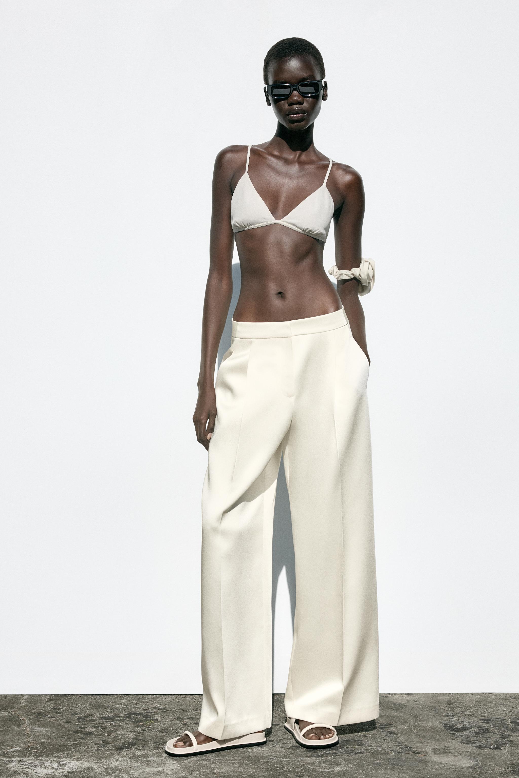 Wide-Leg Satin Trousers